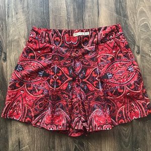 Patterned boho shorts skirt skort